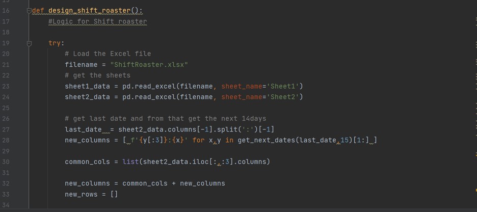 Shift Roster Automation - MOURI Tech