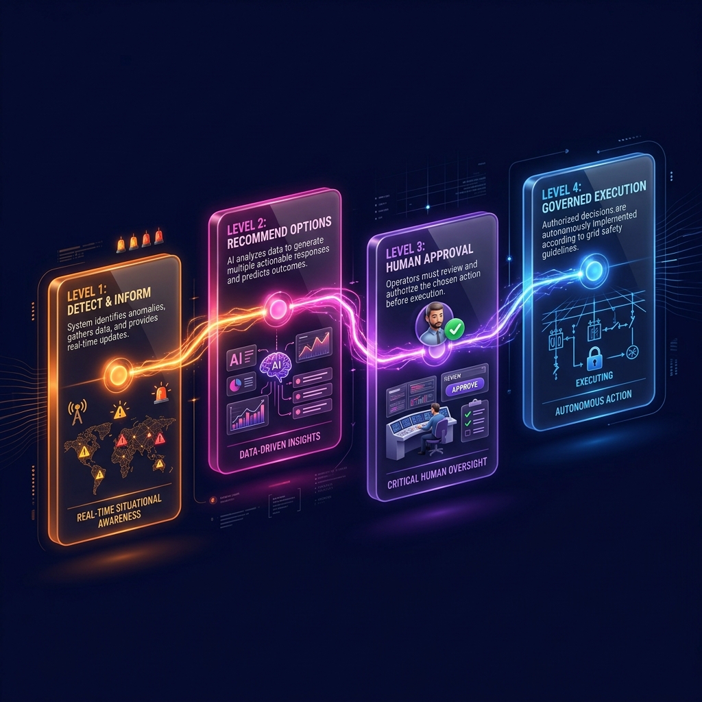 Levels of Autonomous Decision Intelligence in Grid Operations